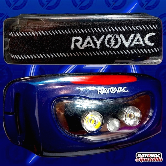 RAYOVAC Lightweight LED Headlamp, 2 Mode High/Red | 100 lm + Includes 2 AAA Batt - Picture 2 of 9